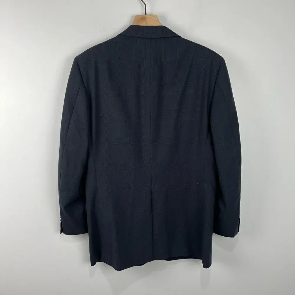 Men’s Hickey Freeman 100% Pure Wool Navy Suit Jacket